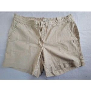 TOMMY HILFIGER Khaki Canvas Shorts Womens Size 16 Vintage 2002 NWT Drawstring